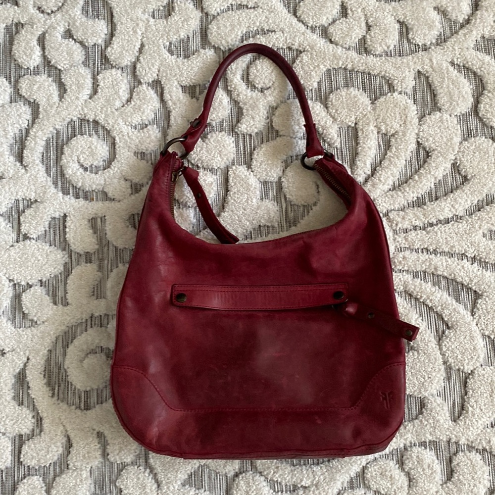 Burgundy/Sangria Frye Melissa Zip Boho